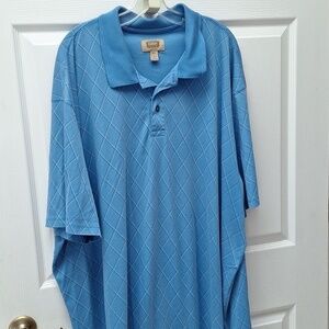 F mens Foundry casual blue stretch short sleeve plus size shirt 4XLT